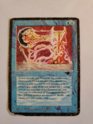 Mtg Antiquities Transmute Artifact - Heavily Played Hp Or Reserved List
