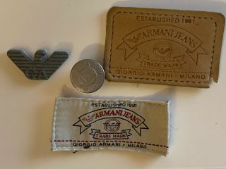 Vintage Armani Jeans Patch And Button