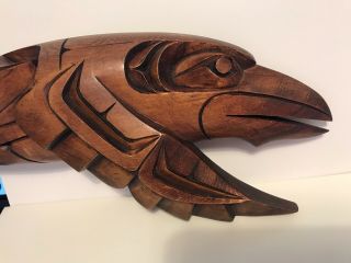 Vintage Hand Carved Wood Eagle By Erich Glendale,  Circa 2000 - Beautiful/stylize