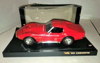 1/18 Diecast Hot Wheels Collectibles 1969 Red Corvette Stingray 427 Big Block