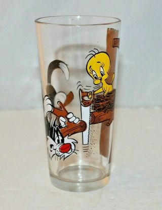 Vintage Pepsi Warner Bros Tweety & Sylvester Looney Tunes Collector Glass 1976