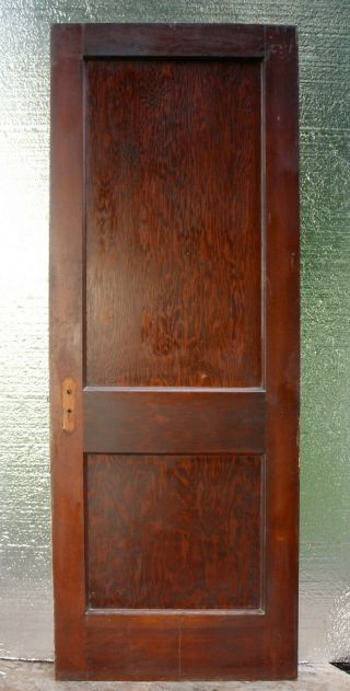 30 " X79 " Antique Vintage Old Victorian Solid Wood Wooden Interior Door 2 Panels