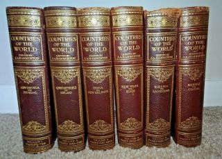 Antique First Edition Volumes 1 - 6 Countries Of The World Edited By J.  A Hammerton