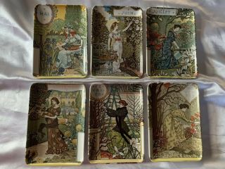 Vintage Decorative Crafts Inc Months Melamine Trays Made In Italy Set Of 6 4x6”