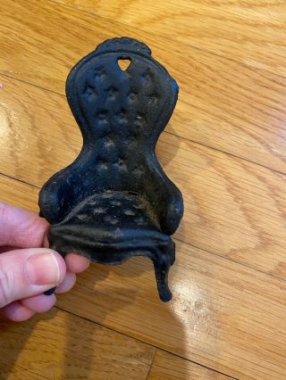 Vintage 1960s Cast Iron Metal Doll House Furniture Chair