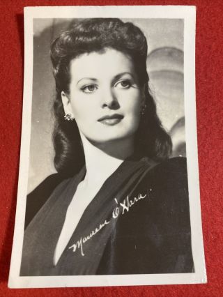 Vintage Rppc Actor Maureen O’hara Postcard 1940’s Hollywood Stars