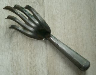 Vintage Metal Garden Hand Tool Rake Fork Claw Looks Like A Hand Old Primitive