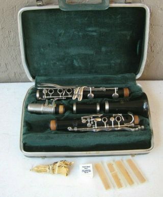 Vintage Bundy Resonite The Selmer Company Clarinet 609667 W/ Case