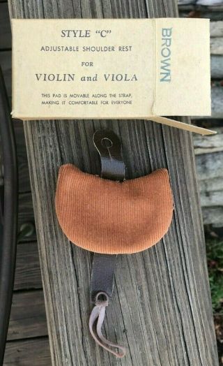 Vintage Style " C " Adjustable Shoulder Rest For Violin Or Viola - Old Stock