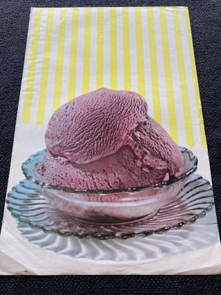 Vintage Ice Cream Advertising Poster Blank Salesman Sample Blodgett 7