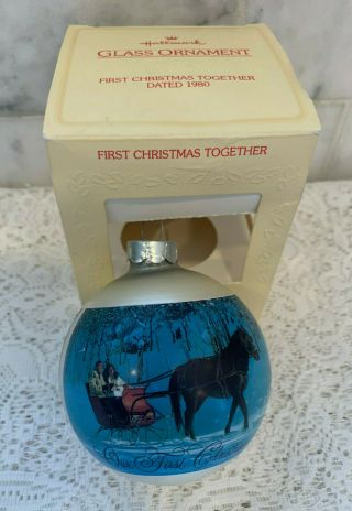 Vintage 1980 Hallmark Christmas Ornament - First Christmas Together