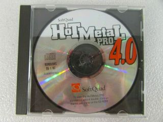 Softquad Hot Metal Pro 4.  0 Windows 95 Version 233040101001 Vintage Software