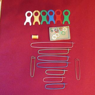Vintage Knitting Knit Tally,  Stitch Holders And Stitch Markers