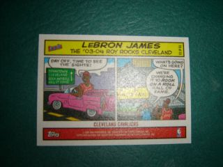 2004 - 05 Topps Bazooka Lebron James Comic Card 10