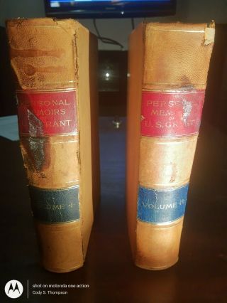 1885 Antique Books Personal Memoirs Of U.  S.  Grant 2 Volume Set - Civil War
