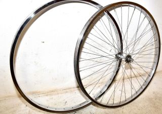 1963 Schwinn American Bicycle S7 Wheel Rim Set Vintage 26 " Chrome Bike Part