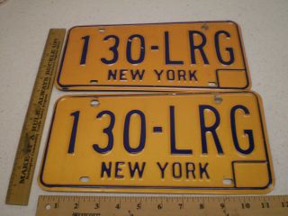 1973 73 1986 86 York Ny License Plate Pair Set Yom Pr 130 - Lrg