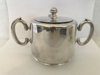 Antique Polish Fraget Warszawie Galw Silver Plate Biscuit Jar Sugar Bowl Classic
