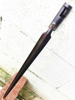Antique M 1816 Civil War Musket Socket Bayonet Marked V Possible confederate 2