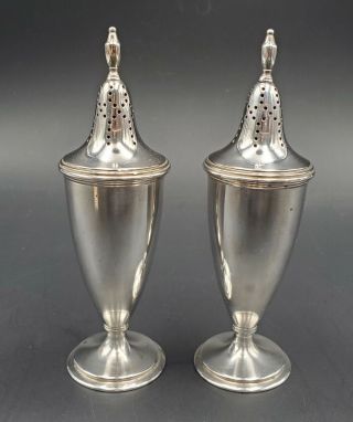 Pair 20th C.  Tiffany & Co 17671 Sterling Silver Salt & Pepper Shakers 84.  8g