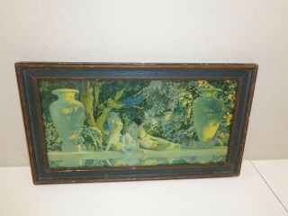 Antique Framed Maxfield Parrish Print The Garden Of Allah