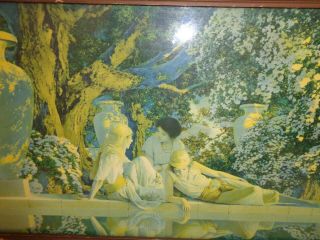 Antique Framed Maxfield Parrish Print The Garden Of Allah 2