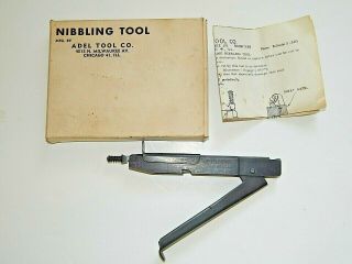 Vintage Sheet Metal Nibbling Tool Adel Tool Co