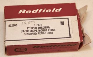 Vintage Redfield 1 " Split (medium) Jr/sr Scope Mount Rings 522605