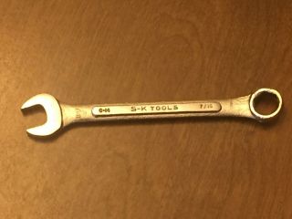 Vintage S - K Sk Tools C - 14 7/16 " Combination Wrench 6 Point Usa