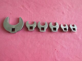Vintage Set Of 6 Proto Crow Foot Wrench 3/8 " Drive,  1 1/4 " - 3/8 "
