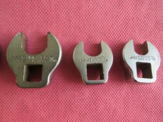 Vintage Set of 6 PROTO Crow Foot Wrench 3/8 