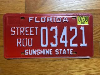 Rare Florida Street Rod License Plate Sunshine State 2008