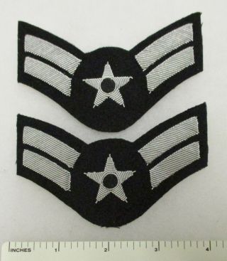 1950s Vintage Us Air Force Airman 2nd Class Bullion Rank Patches Japanese Made
