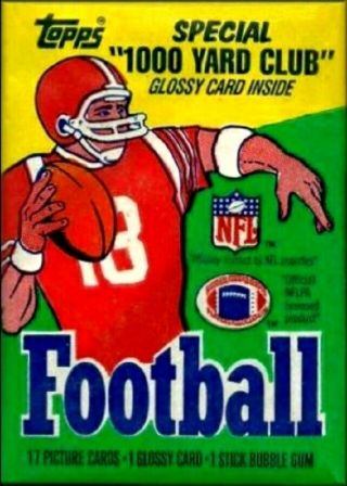 1986 Topps Football Wax Pack - Possible Jerry Rice Rookie - Ex