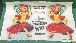 Vintage Kellogg’s Corn Flakes Chiquita Banana Cloth Doll Pattern