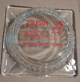 Vintage Pizza Hut Glass Ashtray - 