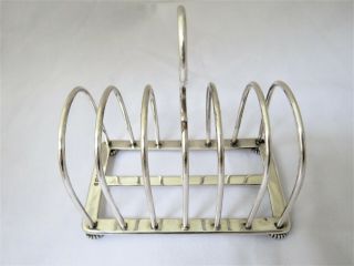FINE VICTORIAN SOLID STERLING SILVER TOAST RACK - SHEFFIELD 1898 3