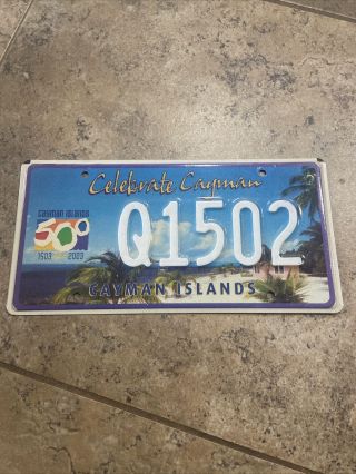 Cayman Islands " Celebrate Cayman " Plate License Plate