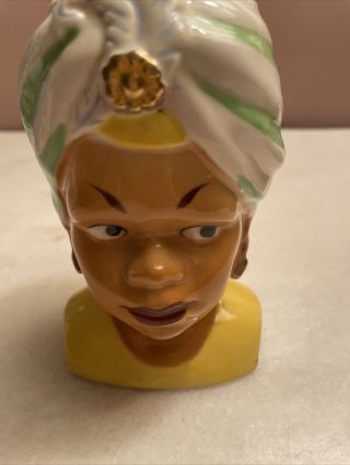 Vintage Shafford African Decent Lady Head Vase