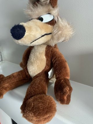 Vintage 1971 Warner Bros Characters WILE E.  COYOTE - Mighty Star 19” Plush 3