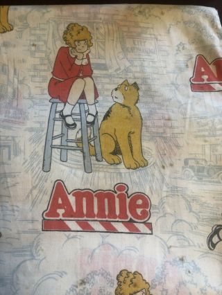 Vintage Little Orphan Annie And Her Dog Sandy Full Flat Sheet