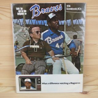 Atlanta Braves Vs.  Dodgers - Vintage 1974 Scorebook - Hank Aaron Home Run 715?