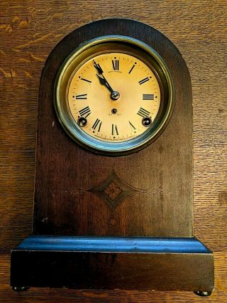Antique Seth Thomas Beehive Mantle Clock 89 C W/ Hand Inlay