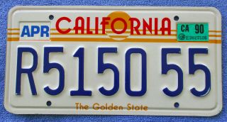 California Sunset Graphic Personalized Vanity License Plate: " R5150 55 "
