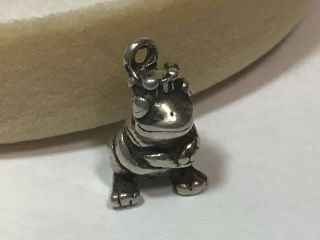 Vintage Sterling Silver 3d Frog Prince Charm Bracelet Charm