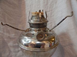Antique Bradley and Hubbard B&H Oil Lamp (Nickel Plated Brass?) 1905 2