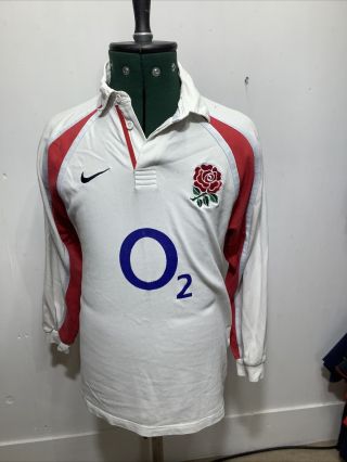 Nike England Rugby Union Shirt 02 Sponser Classic Kit 2003 Vintage World Cup M