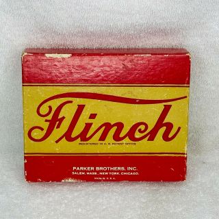 Vintage Flinch By Parker Brothers,  Inc.  Card Game Complete W Box & Instructions