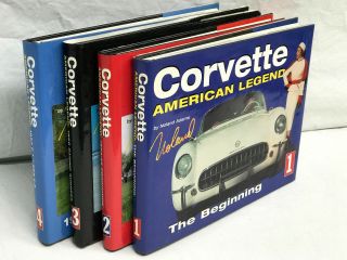 Set Of 4 Books Corvette American Legend By Noland Adams - Automobilia Chevrolet