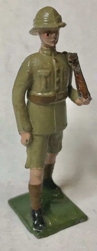Vintage Britains Toy Soldier Types Of The Colonial Armies Shorts Pith Helmet